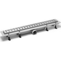 Душевой лоток PlastBrno Design 2 55 с решеткой Хром арт-SZA2550 — фото 1, Душевые лотки