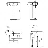 Раковина Ideal Standard I.Life A 45 угловая Евробелая арт-T471101 — фото 10, Мини-раковины
