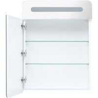 Зеркальный шкаф Aquanet Лукка 60 с подсветкой Белый глянцевый арт-178954 — фото 4, Зеркальные шкафы в ванную