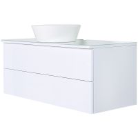 Тумба с раковиной Orange Otto 100 подвесная Белый глянец арт-Ot-100TuGLASS+B08-360W — фото 2, Тумбы с раковиной