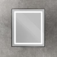 Зеркало BelBagno Kraft 70 с подсветкой Черное с сенсорным выключателем арт-SPC-KRAFT-700-800-SENS-NERO — фото 1, Зеркала в ванную комнату