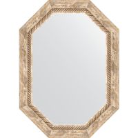 Зеркало Evoform Octagon 53x73 в багетной раме - Прованс с плетением 70 мм арт-BY 7117 — фото 1, Зеркала в ванную комнату