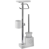 Напольная стойка Gappo Хром Белый арт-G902-1 — фото 1, Стойки - набор держателей