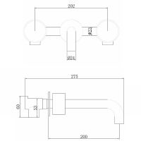 Смеситель для раковины Abber Wasser Kreis Золото матовое арт-AF81122G — фото 3, Смесители для раковины