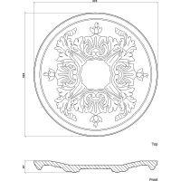 Товар: Розетка потолочная Европласт 95x37x395 мм арт-1.56.030 - фото 3 Розетка потолочная Европласт 95x37x395 мм арт-1.56.030 — фото 3, Розетки потолочные