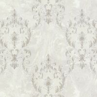 Обои Decori-Decori Forte dei Marmi 2 Винил на флизелине (1,06*10,05) Белый/Серый, Дамаск арт-83704 — фото 1, Обои для стен