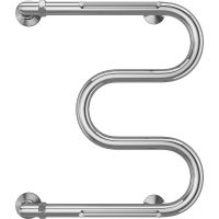 Водяной полотенцесушитель Terminus М-образный с/п (1) 500x400 с полкой Хром, боковое подключение, G 1 арт-4620768880322 — фото 2, Водяные полотенцесушители