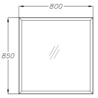 Зеркало Opadiris Рубинно 80 с фацетом арт-00-00007452 — фото 6, Зеркала в ванную комнату