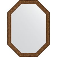 Зеркало Evoform Octagon 60x80 в багетной раме - Виньетка состаренная бронза 56 мм арт-BY 7031 — фото 1, Зеркала в ванную комнату