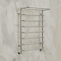 Водяной полотенцесушитель Terminus Полка П8 500x800 с полкой Хром, нижнее подключение, G 1/2" ВР арт-4670078530295 — фото 3, Водяные полотенцесушители