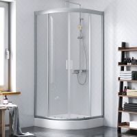 Душевой уголок Damixa Skyline 90x90 профиль Хром матовый стекло прозрачное арт-DX35WG-301-090MT — фото 1, Душевые уголки четверть круга