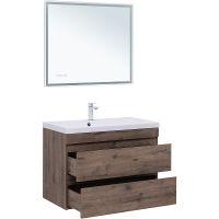 Тумба под раковину Aquanet Нота New 90 подвесная Дуб веллингтон табак арт-334193 — фото 6, Тумбы под раковину