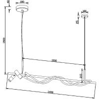 Подвесной светильник Maytoni Modern Tau Белый Черный Золото арт-MOD166PL-L30GB3K — фото 7, Подвесные светильники