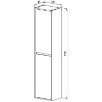 Шкаф пенал VIANT Люксембург 40 подвесной Черный матовый Кейптаун арт-VLUX400CH-PENP — фото 5, Пеналы для ванной комнаты