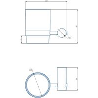 Стакан для зубных щеток Haiba Черный матовый арт-HB8406-7 — фото 2, Стаканы для зубных щеток