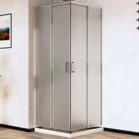 Душевой уголок Vincea City 100x90 профиль Хром стекло текстурное арт-VSS-5CT9010MT — фото 4, Прямоугольные душевые уголки