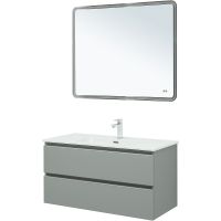 Тумба под раковину Aquanet Вега 100 подвесная Мисти грин арт-329599 — фото 10, Тумбы под раковину