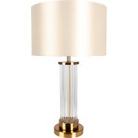 Настольная лампа Artelamp Matar Кремовая Полированная медь Прозрачная арт-A4027LT-1PB — фото 1, Настольные лампы