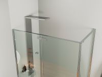 Душевой уголок Allen Brau Fantasy 100x100 профиль Хром стекло прозрачное арт-3.11002-00 — фото 4, Квадратные душевые уголки