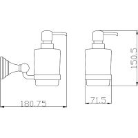 Дозатор для жидкого мыла Rav Slezak Morava Хром арт-MKA0303 — фото 2, Дозаторы