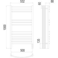 Электрический полотенцесушитель Terminus Классик П12 500х1000 Хром арт-4670078527325 — фото 4, Электрические полотенцесушители