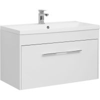 Тумба с раковиной Aquanet Августа 100 подвесная Белая арт-287687 — фото 1, Тумбы с раковиной