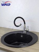 Смеситель для кухни Viko Нержавеющая сталь Черный арт-V-4428 — фото 5, Смесители для кухни