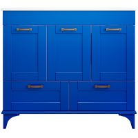 Тумба с раковиной Sanflor Ванесса 95/2 Индиго арт-С15332 — фото 1, Тумбы с раковиной