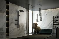 Душевая система Vincea Inspire Черная матовая арт-VSFS-3I11MB — фото 3, Душевые стойки