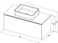 Тумба под раковину Allen Brau Infinity 100 подвесная Олива матовая арт-1.21004.CGM — фото 11, Тумбы под раковину