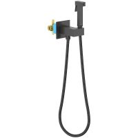 Гигиенический душ со смесителем Aquatek Лира Черный матовый арт-AQ1025MB — фото 1, Гигиенические души