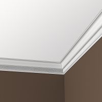 Товар: Карниз Европласт 2000x90x47 мм арт-1.50.127 - фото 2 Карниз Европласт 2000x90x47 мм арт-1.50.127 — фото 2, Карнизы