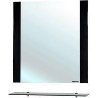 Зеркало Bellezza Рокко 80 с полкой Черное арт-4613713030040 — фото 1, Зеркала в ванную комнату