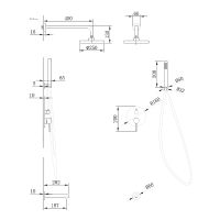Душевая система Abber Emotion Черная матовая арт-AF8817B — фото 3, Встраиваемые душевые комплекты