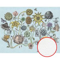 Фреска Ortograf Grafika Natura 31530 Фактура бархат FX Флизелин (3,5*2,7) Голубой/Разноцветный, Цветы/Абстракция арт-31530 (бархат FX) — фото 1, Фрески