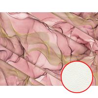 Фреска Ortograf Fluid art 34052 Фактура флок FLK Флизелин (3,6*2,7) Розовый/Золото, Абстракция арт-34052 (флок FLK) — фото 1, Фрески