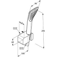 Товар: Душевой гарнитур Kludi Fizz Хром арт-6767005-00 - фото 2 Душевой гарнитур Kludi Fizz Хром арт-6767005-00 — фото 2, Душевые гарнитуры на штанге