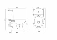 Унитаз компакт Santek Цезарь с бачком и сиденьем Микролифт арт-1WH301746 — фото 7, Напольные унитазы