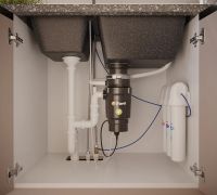 Кухонная мойка Domaci Бьелла DMC-76K арт-GWS-76K-308 черная — фото 7, Кухонные мойки