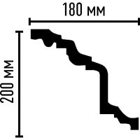 Карниз Decomaster 2400x200x180 мм арт-95144 — фото 2, Карнизы