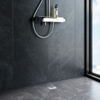 Душевой трап AM.PM MasterFlow 10 с решеткой Хром матовый Cut Gradient арт-W01BD-P11-010-01SB — фото 8, Трапы для душа