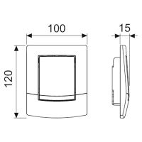 Клавиша смыва Tece Ambia для писсуара Белая арт-9820081 — фото 2, Кнопки смыва