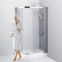 Душевой уголок AM.PM Like Solo Slide 120х80 профиль Хром глянцевый стекло прозрачное арт-W83G-302U120CT — фото 6, Асимметричные душевые уголки