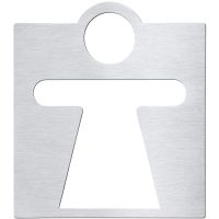 Табличка Женский туалет Bemeta Hotel Хром матовый арт-111022045 — фото 1, Таблички для санузла и общественных мест