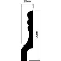 Плинтус HIWOOD 2000x100x25 мм арт-W009R — фото 2, Плинтуса напольные