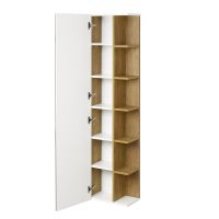 Шкаф пенал Aquaton Сканди 40 подвесной Белый Дуб рустикальный арт-1A253403SDZ90 — фото 2, Пеналы для ванной комнаты