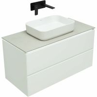 Тумба под раковину Allen Brau Infinity 100 подвесная Белая матовая арт-1.21003.WM — фото 1, Тумбы под раковину