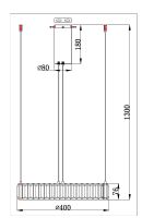 Подвесной светильник Divinare Renata Прозрачный Латунь арт-1135/17 SP-25 — фото 2, Подвесные светильники
