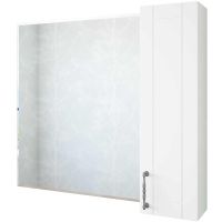 Зеркало со шкафом Sanflor Глория 85 R Белое арт-С000005689 — фото 1, Зеркальные шкафы в ванную