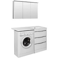 Тумба под раковину Runo Орион 120 Белая арт-УТ000003442 — фото 11, Тумбы под раковину